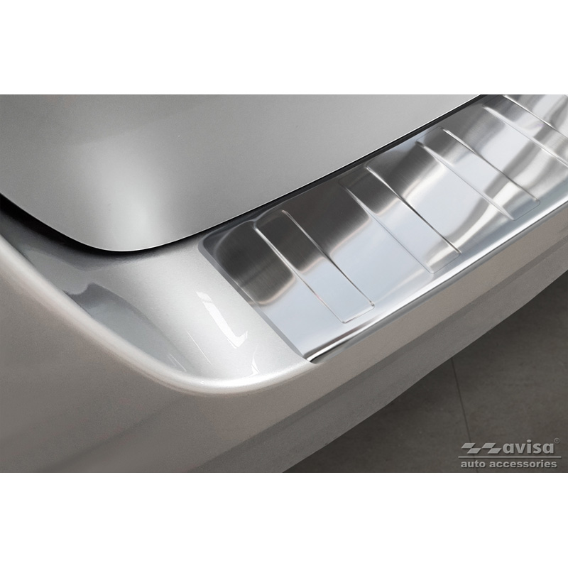 Protection de seuil arrière inox sur mesure pour Volkswagen Multivan T7 2021- - 'Ribs'