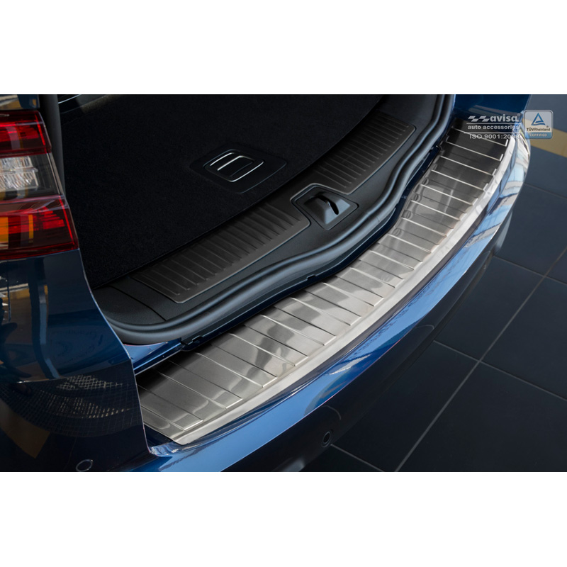Protection de seuil arrière inox sur mesure pour Renault Talisman Grandtour 2016-2020 & FL 2020- 'Ribs'