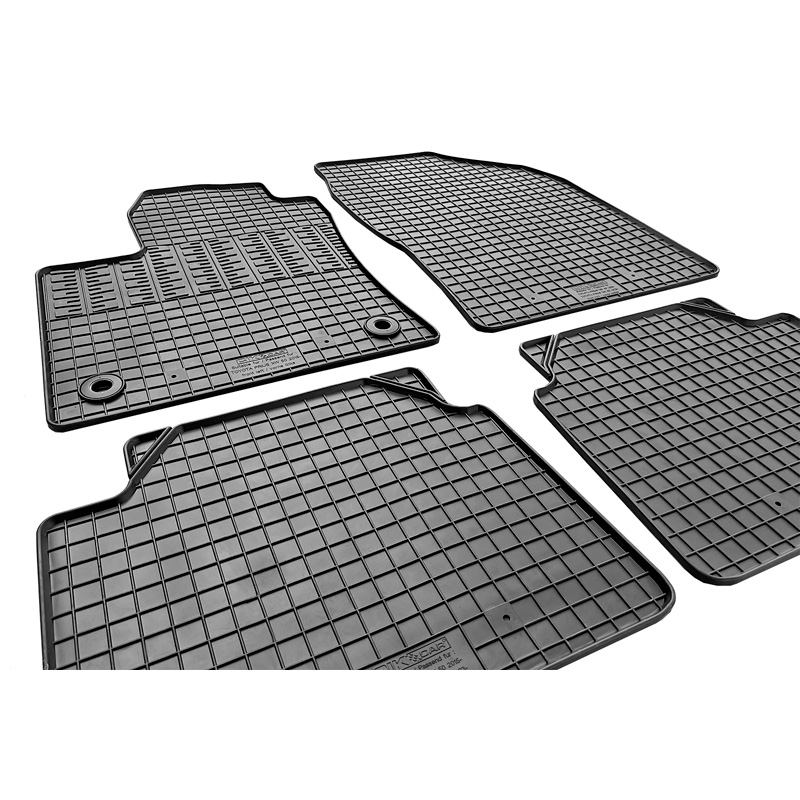 Set tapis de caoutchouc sur mesure pour Toyota Prius IV 2016- (4-pièces + points de fixage)