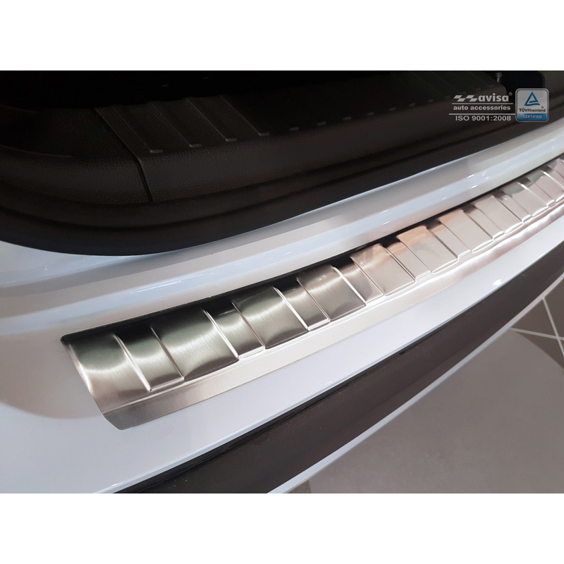 Protection de seuil arrière inox sur mesure pour Seat Ateca 2016-2020 & FL 2020- 'Ribs'