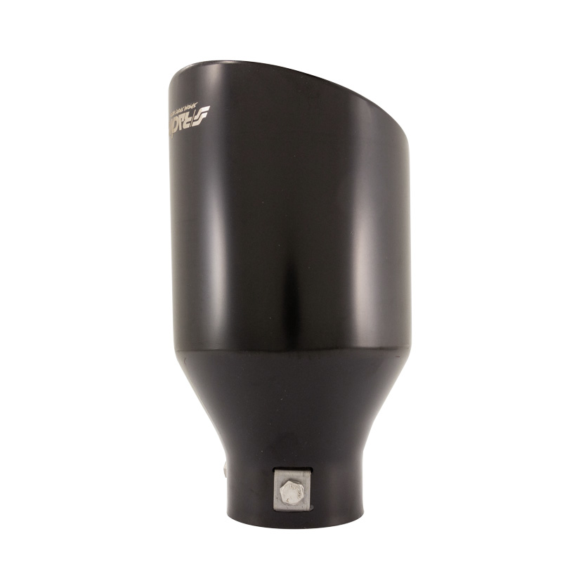 Simoni Racing Embout d'Échappement Rond/Oblique Inox Noir - Ø115xL210mm - Montage 38-63mm