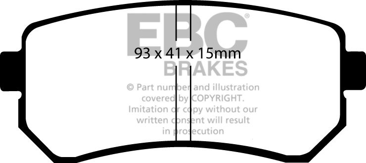 EBC Brakes HYUNDAI Accent 1.6 2006-.. Remblokken achterzijde gre