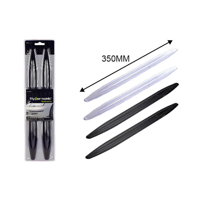 Jeu de bandes de protection de pare-chocs 350x28mm - Auto-adhésif - Noir - Jeu de 2 pièces