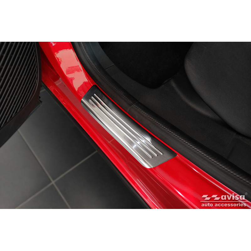 Seuils de portes inox sur mesure pour Renault Arkana 2020- 'Lines' - 4-pièces