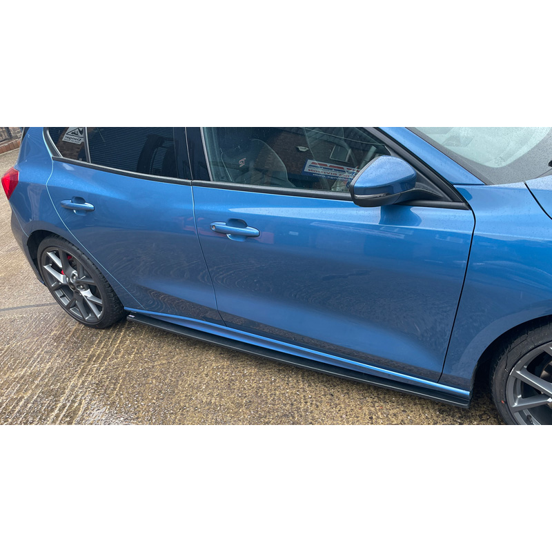 RGM Set de jupes latérales sur mesure pour Ford Focus IV ST & ST-Line 2018- - Noir (ABS)