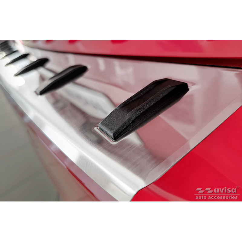 Protection de seuil arrière inox sur mesure pour Volkswagen Passat Variant 2014-2019 & Facelift 2019-2023 (incl. R-Line/Alltrack) 'STRONG EDITION'