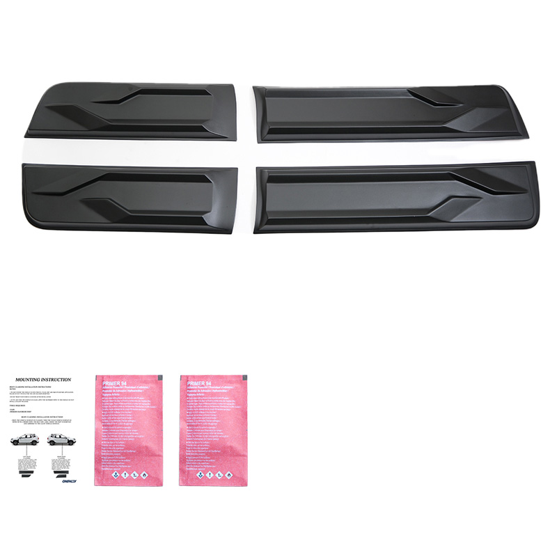 Jeu de baguettes de porte sur mesure pour Toyota Hilux 8ème Gen. 2015- - Noir mat