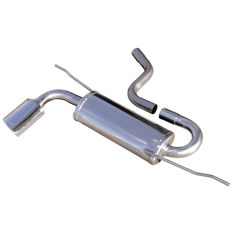100% Inox Échappement Sport sur mesure pour Seat Leon 1P 1.6 (102cv) 2005- 120x80mm Oblique