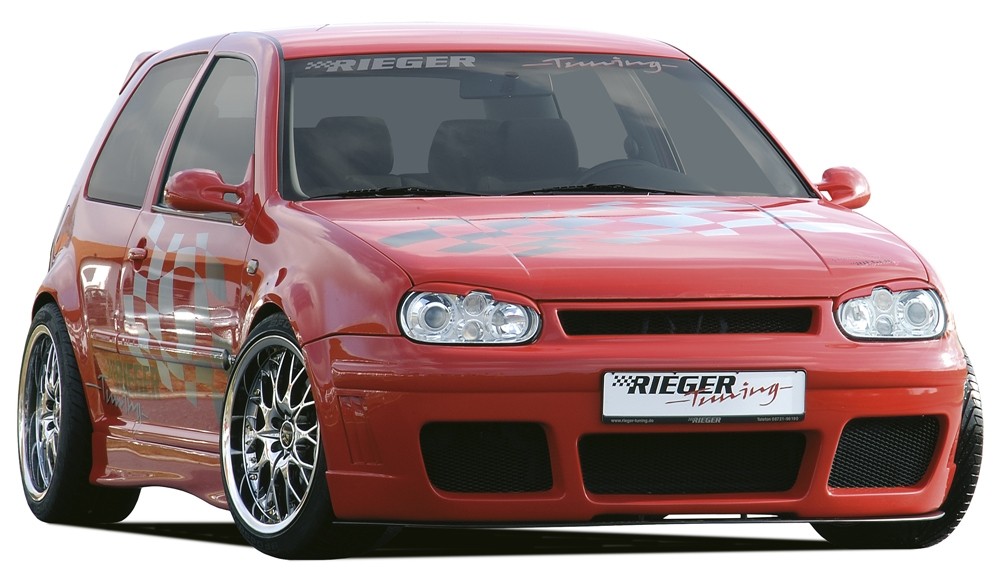 Spoilerzwaard Carbon voor Voorbumper RS-4-Look VW Golf IV Rieger