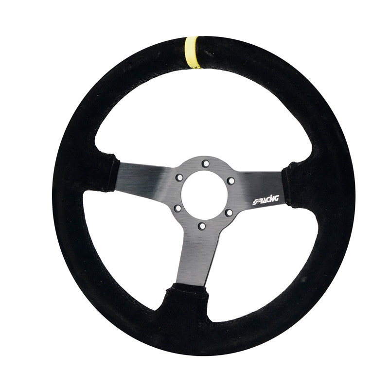 Simoni Racing Volant Universel Carrera - Suède Noir - Diamètre 320mm