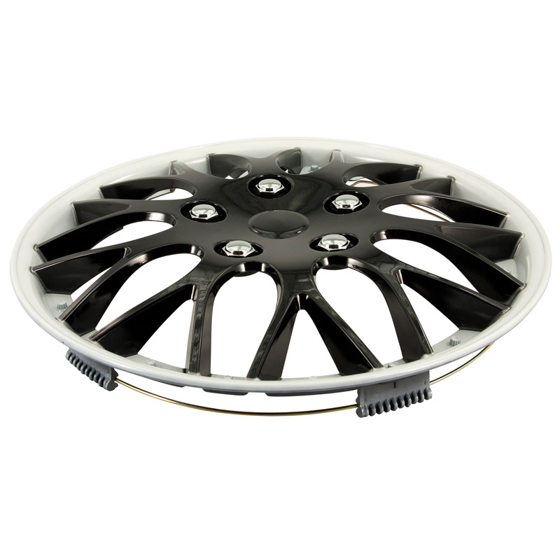 Jeu d'enjoliveurs Missouri 15-inch noir/bord blanc