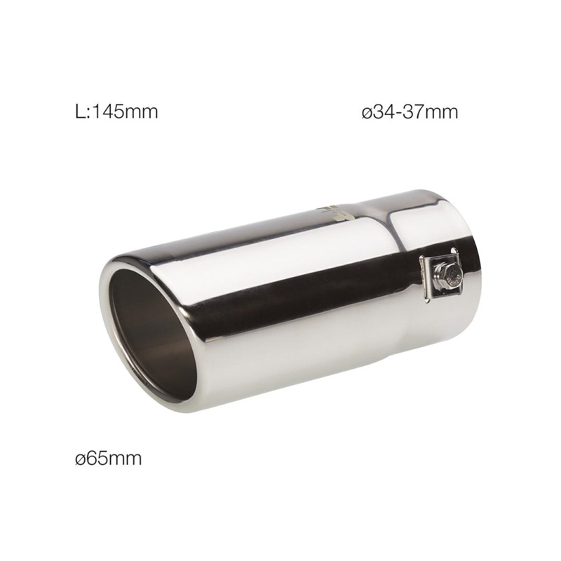 Simoni Racing Embout d'Échappement Rond/Oblique Inox - Ø63xL140mm - Montage ->58mm