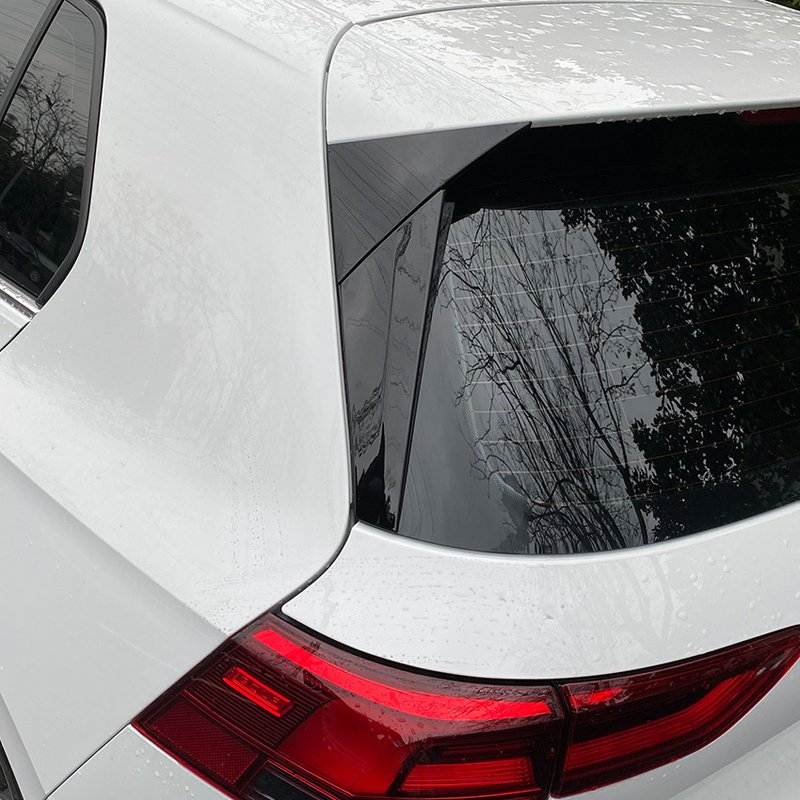 Jeu de déflecteurs d'air lunette arrière sur mesure pour Volkswagen Golf VIII HB 3/5-portes 2020- (ABS Noir Luisant)