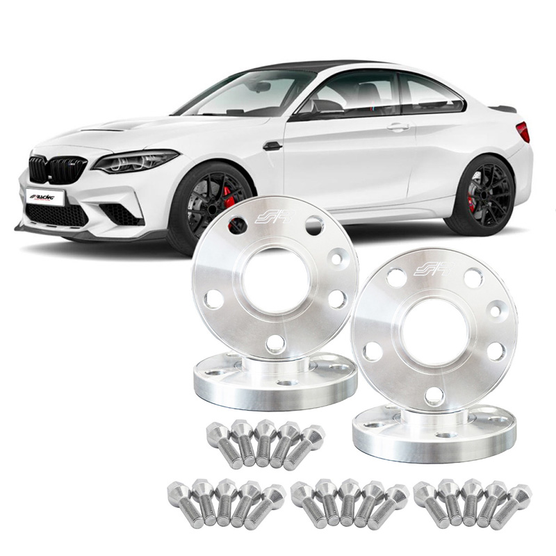 Simoni Racing Kit d'Élargisseurs de Roue en aluminium - 2x12mm(AV) - 2x12mm(AR) (Moyeu 72,6mm) avec boulons de roue - sur mesure pour BMW divers
