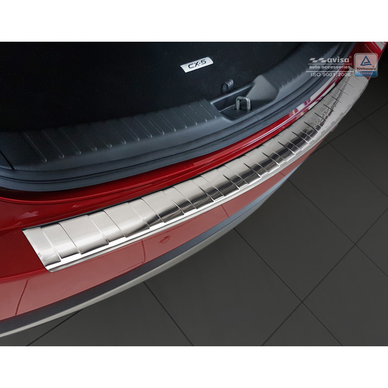 Protection de seuil arrière sur mesure pour Mazda CX-5 II 2017- incl. Facelift 'Ribs'