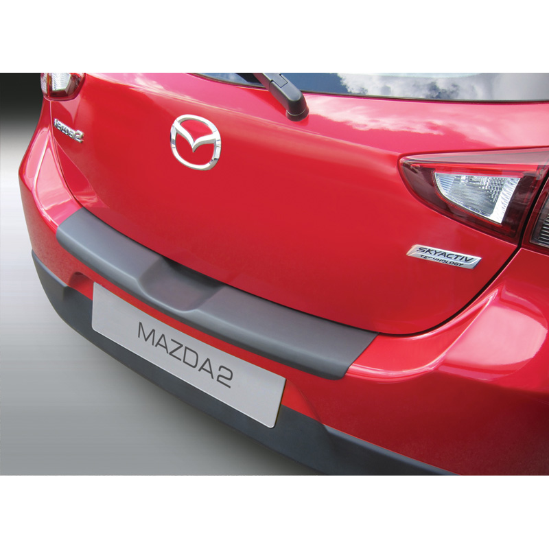 Protection de seuil arrière (ABS) sur mesure pour Mazda 2 3/5-portes 2015- Noir
