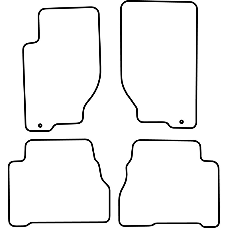 Set de tapis de sol en velours sur mesure pour Kia Sorento 2002-2006 (4-pièces)