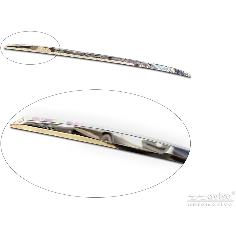 Avisa Revêtement d'habillage du hayon du coffre inox Chrome sur mesure pour Ford Tourneo Custom II (V710) 2023- (avec hayon arrière)