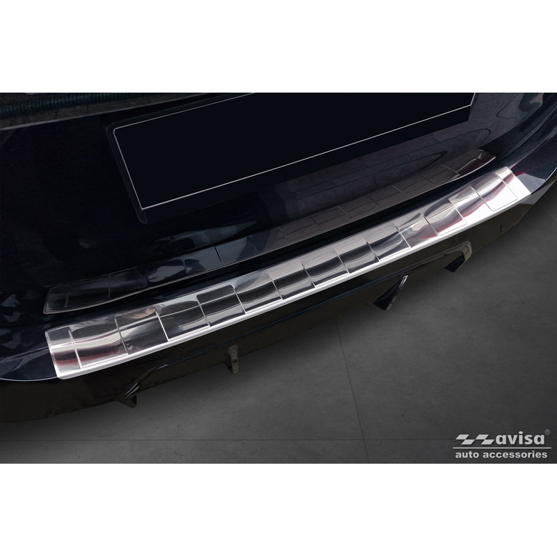 Protection de seuil arrière inox sur mesure pour BMW Série 3 Touring (G21) Facelift 2022- avec Pacquet-M 'Ribs'