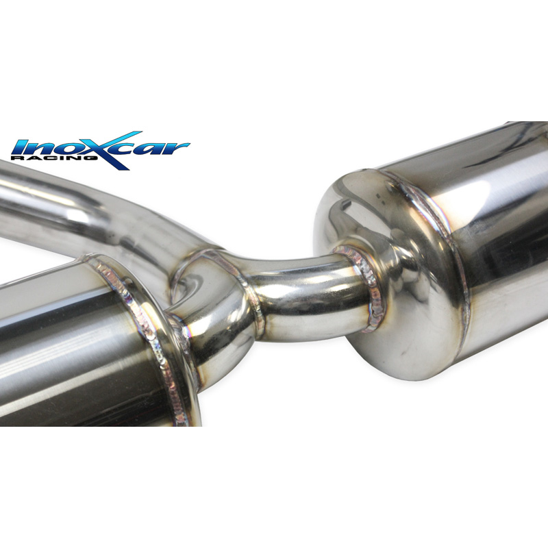 100% Inox Échappement Double sur mesure pour Toyota GR Yaris 1.6 (261cv) 2020- Ø65mm Droite/Gauche 100mm Racing (soudé TIG)
