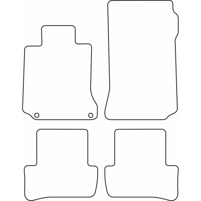 Set de tapis de sol sur mesure pour Mercedes Classe C W204 2007-