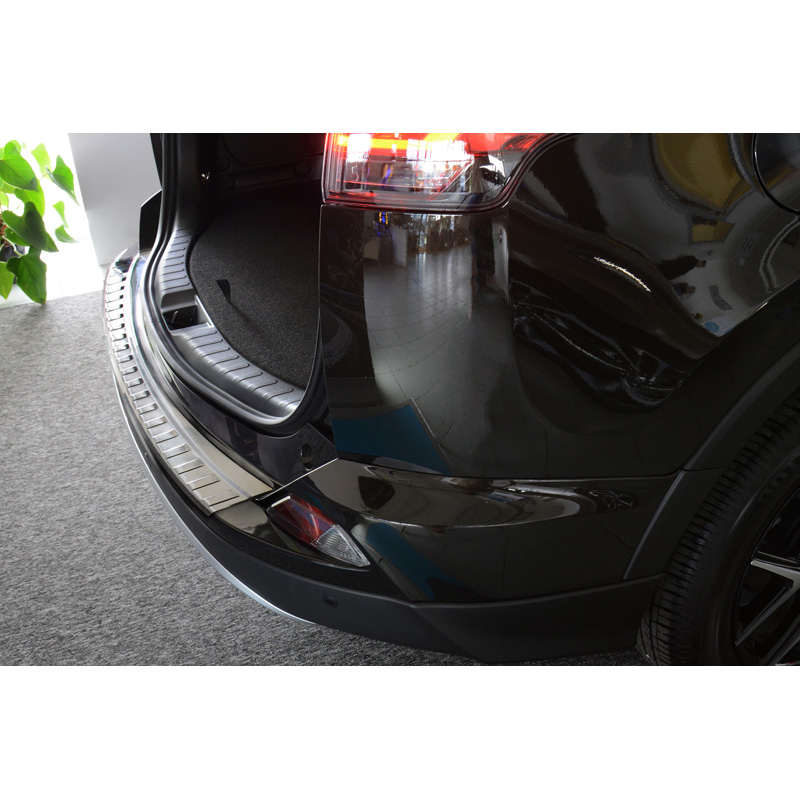 Protection de seuil arrière inox sur mesure pour Toyota RAV4 2015- 'Ribs'