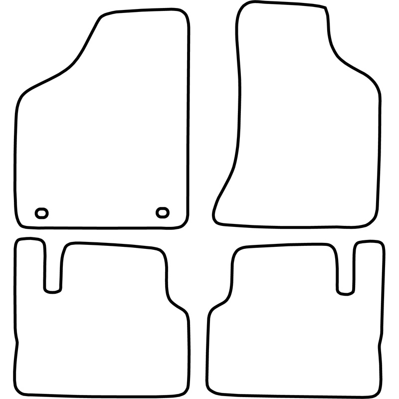 Set de tapis de sol sur mesure pour Lada 2110 2000-