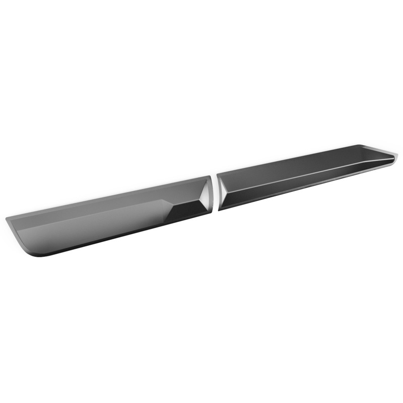 Jeu de baguettes de porte sur mesure pour Toyota Hilux 8ème Gen. 2015- - Version 2 - Noir mat