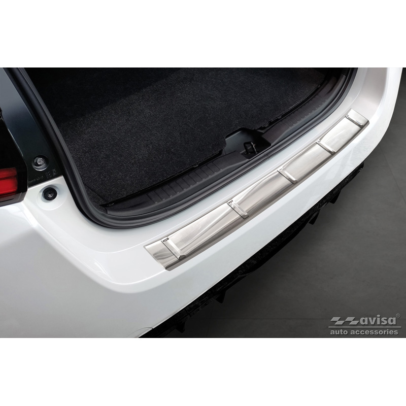 Protection de seuil arrière inox sur mesure pour Toyota Yaris IV 'GR' 2020- 'Ribs'