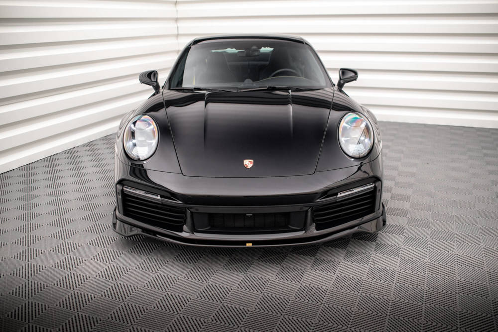 Voorspoiler Porsche 911 Turbo S 992 Maxton Glans Zwart