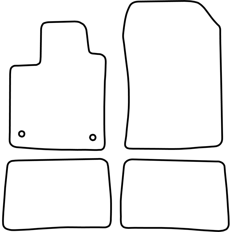 Set de tapis de sol sur mesure pour Renault Wind 2010-
