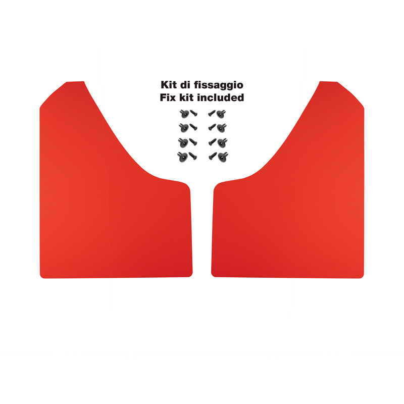 Simoni Racing Jeu de bavettes universel - incl. vis de montage - ABS Rouge