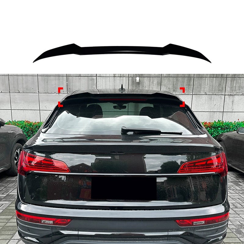 Becquet de toit (Spoiler Cap) sur mesure pour Audi Q5 (FYT) Sportback 2020-2025 (ABS Noir Luisant)