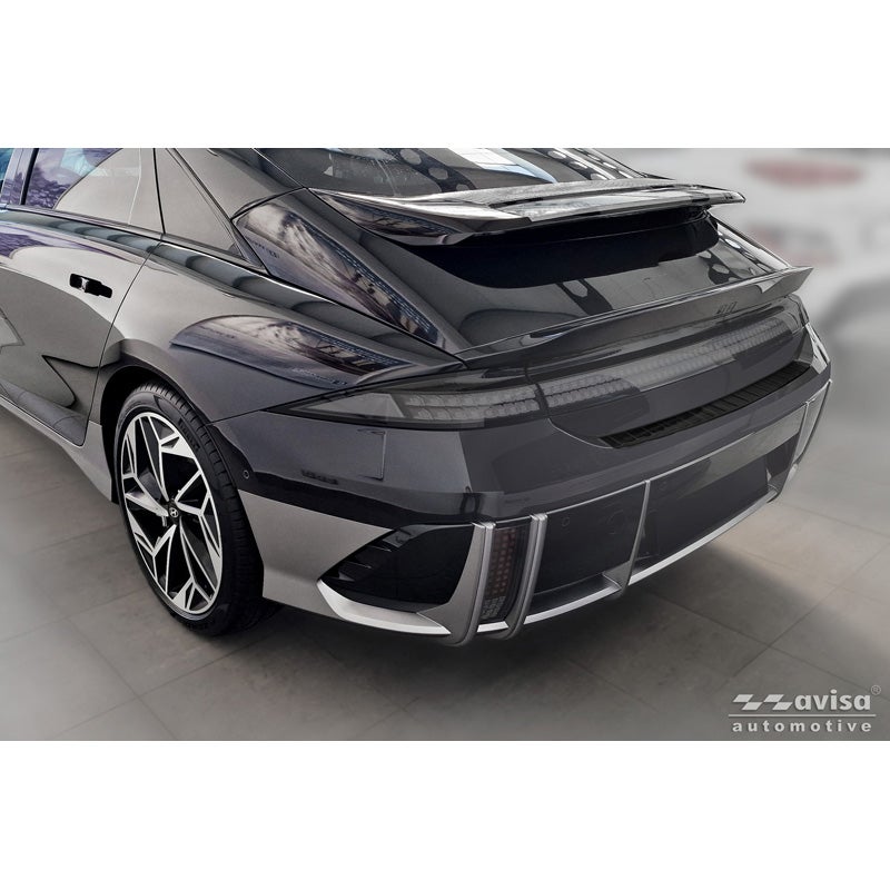 Avisa Protection de Seuil de Coffre Acier Inox sur mesure pour Hyundai Ioniq 6 2022- - Noir