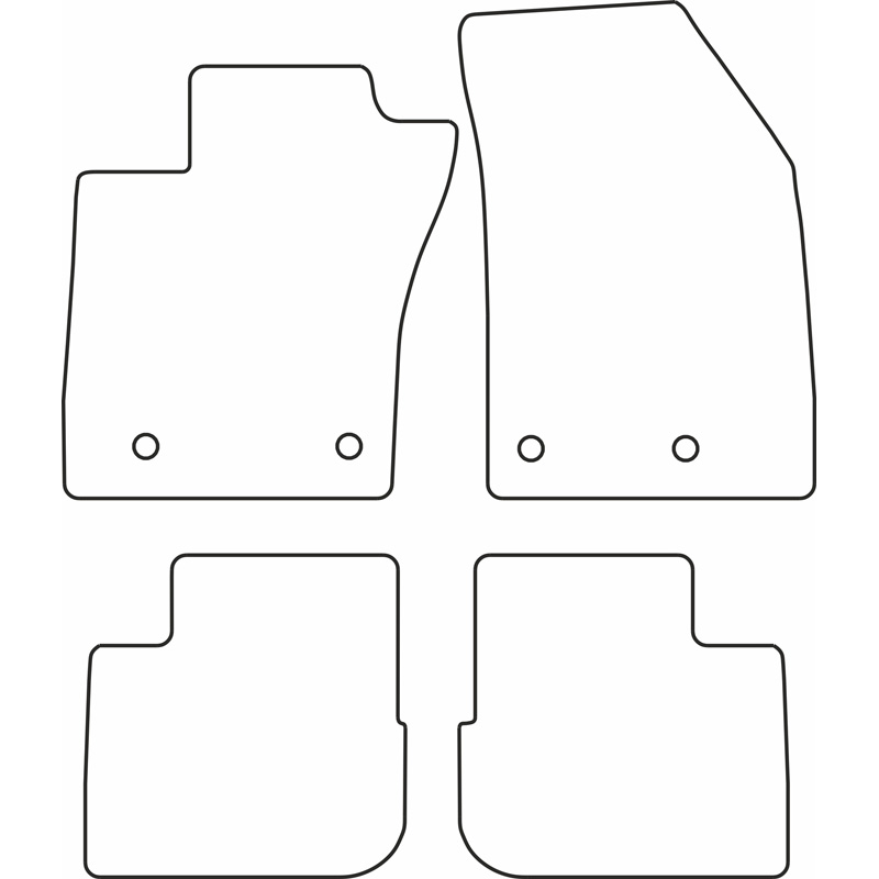 Set de tapis de sol en velours sur mesure pour Fiat Tipo 5-portes/SW 2017-