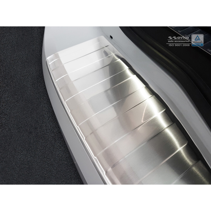 Protection de seuil arrière inox sur mesure pour Renault Megane IV Grandtour 2016-2020 & FL 2020- 'Ribs'