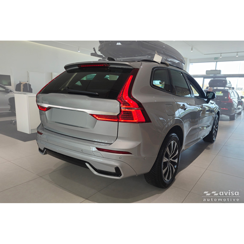 Avisa Revêtement d'habillage du hayon du coffre inox brossé sur mesure pour Volvo XC60 II 2017-2021 & Facelift 2021-