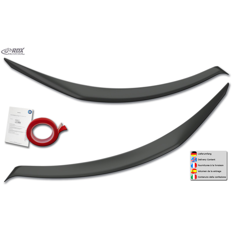 RDX Spoilers de phares sur mesure pour Renault Master III Facelift 2019-2024 (ABS)