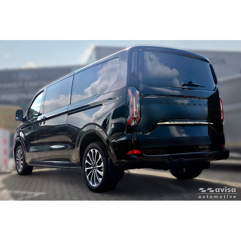 Avisa Revêtement d'habillage du hayon du coffre inox Chrome sur mesure pour Ford Tourneo Custom II (V710) 2023- (avec hayon arrière)