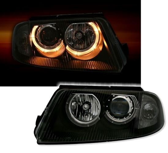 Phares VW Passat 3BG Angel Eyes noire
