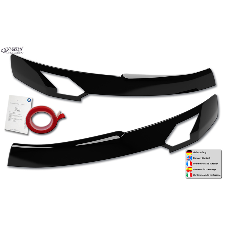 RDX Spoilers de phares sur mesure pour Dacia Duster III & Dacia Bigster 2024- (ABS Noir Brillant)