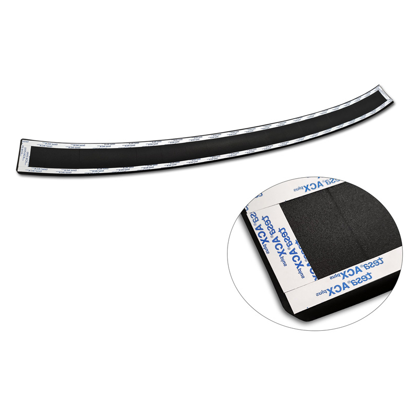 Protection de seuil arrière inox noir mat sur mesure pour Ford Kuga III ST-Line/Vignale/Hybrid ST-Line 2019-2024 & FL 2024- 'Ribs'