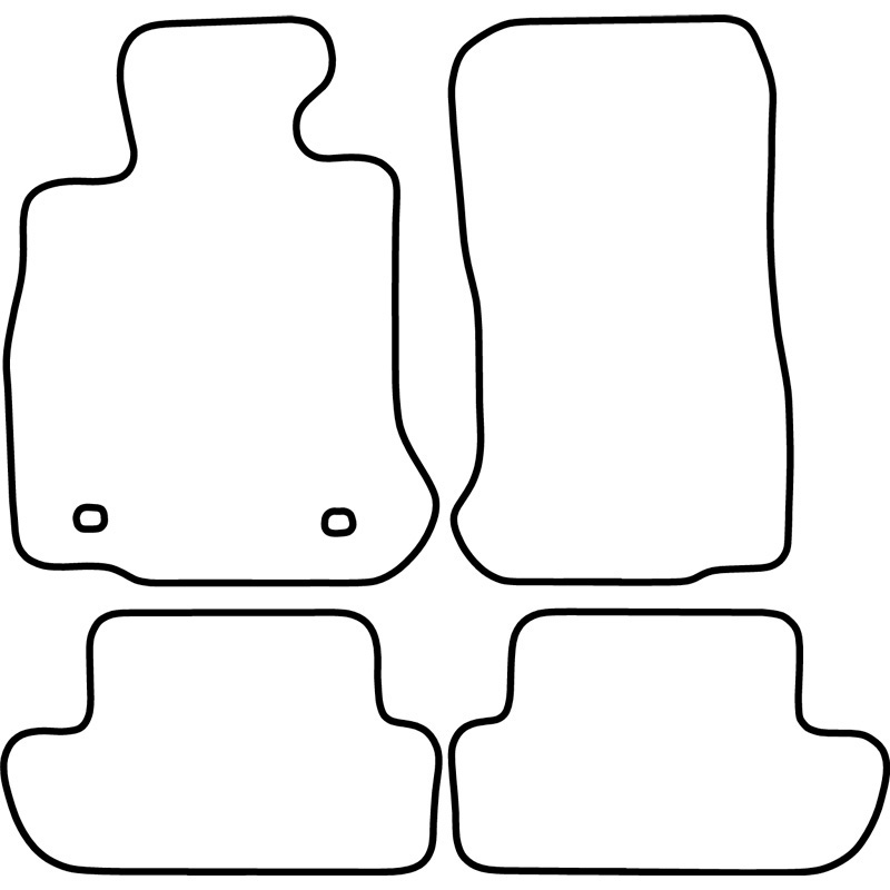 Set de tapis de sol en velours sur mesure pour BMW Série 6 (F12) Cabrio 2011-
