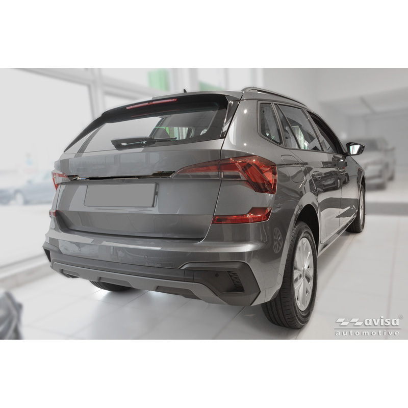 Avisa Moulure de hayon en Inox Noir Chrome sur mesure pour Skoda Kamiq (NW4) 2019-2024 & Facelift 2024-