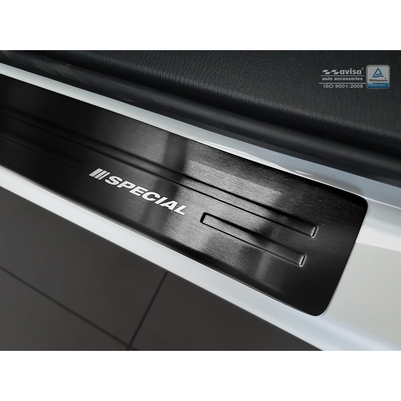 Seuils de portes inox noir sur mesure pour Mazda CX-5 2012-2017 4-pièces