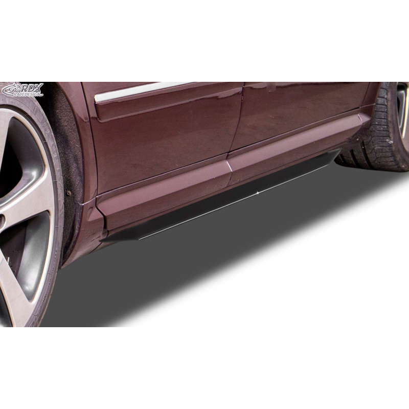 Jupes latérales 'Slim' sur mesure pour Audi A8 D3 2003-2009 (ABS noir luisant)
