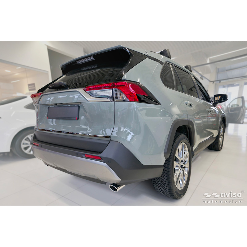 Avisa Moulure de hayon en Inox Noir Chrome sur mesure pour Toyota RAV4 V (A5) 2018-