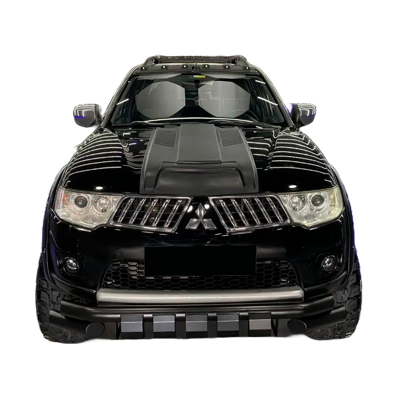 Écope de capot sur mesure pour Mitsubishi L200 Triton 4 2007-2014 - Noir mat