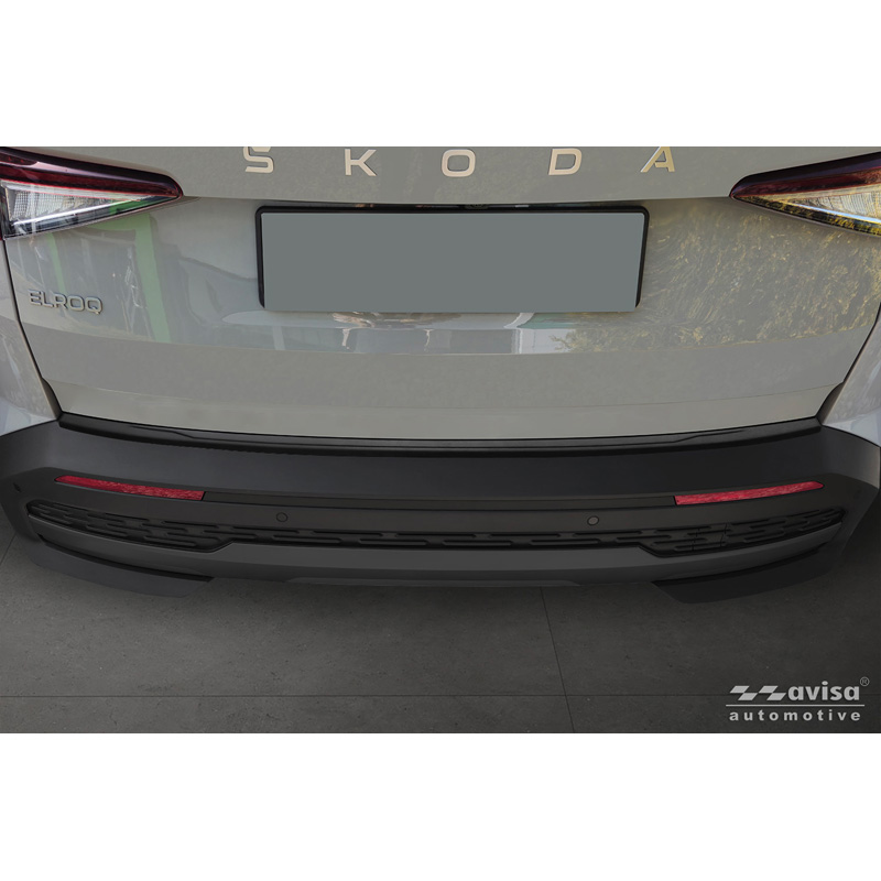 Avisa Protection de Seuil de Coffre Acier Inox sur mesure pour Skoda Elroq 2024- - Noir Mat