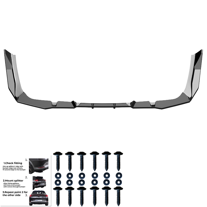 Oneway Jupe Arrière sur mesure pour BMW Serie-5 G60/G61 Sedan/Touring M-Pack 2023- incl. i5 - Noir brillant